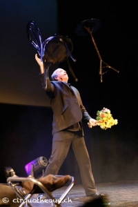 Steve juggling furniture.